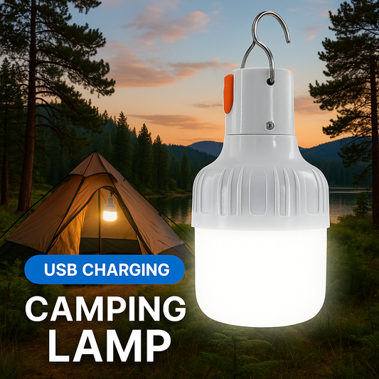 Lámpara, Emergencia, 60W, Recargable, Camping, Exterior, USB
